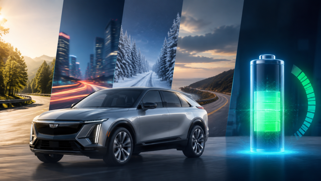 do the driving modes in cadillac lyriq offer different ranges or battery usages?
