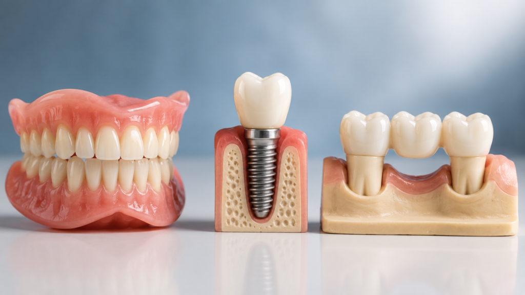 How Dental Implants Compare to Dentures and Bridges