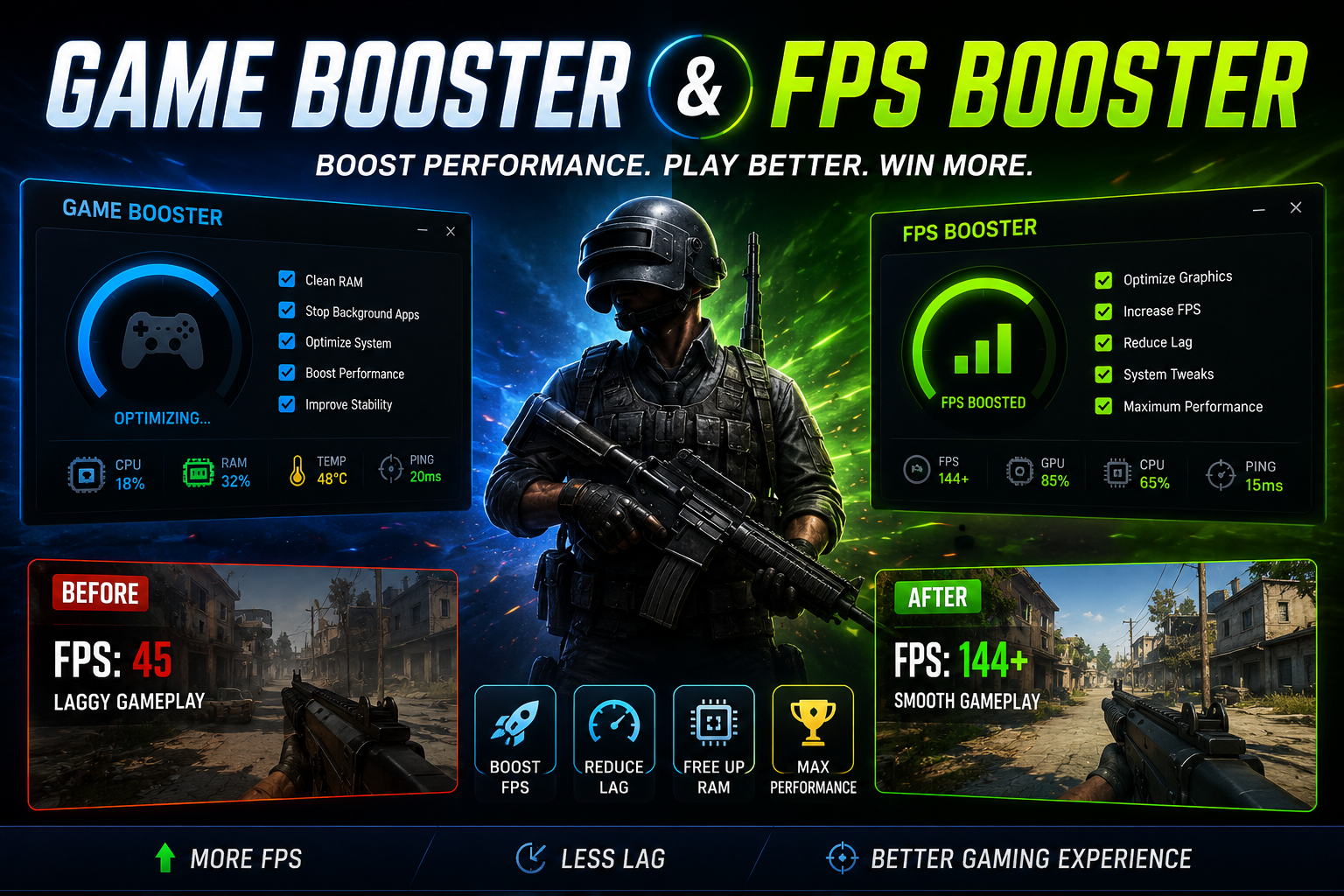 Game Booster & FPS Booster: Optimize Your PC for Faster, Smoother, and More Responsive Gaming
